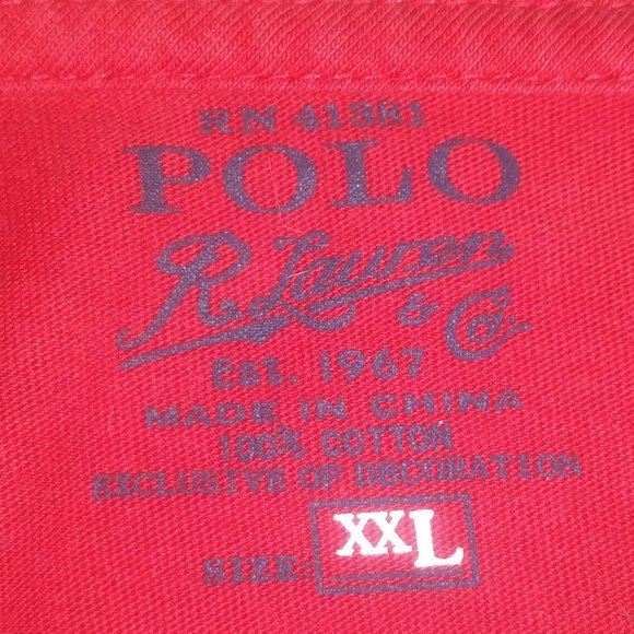 Ralph Lauren Short Sleeve , 100% Cotton Pocket Tee. XXL. Like New Condition - Picture 2 of 3
